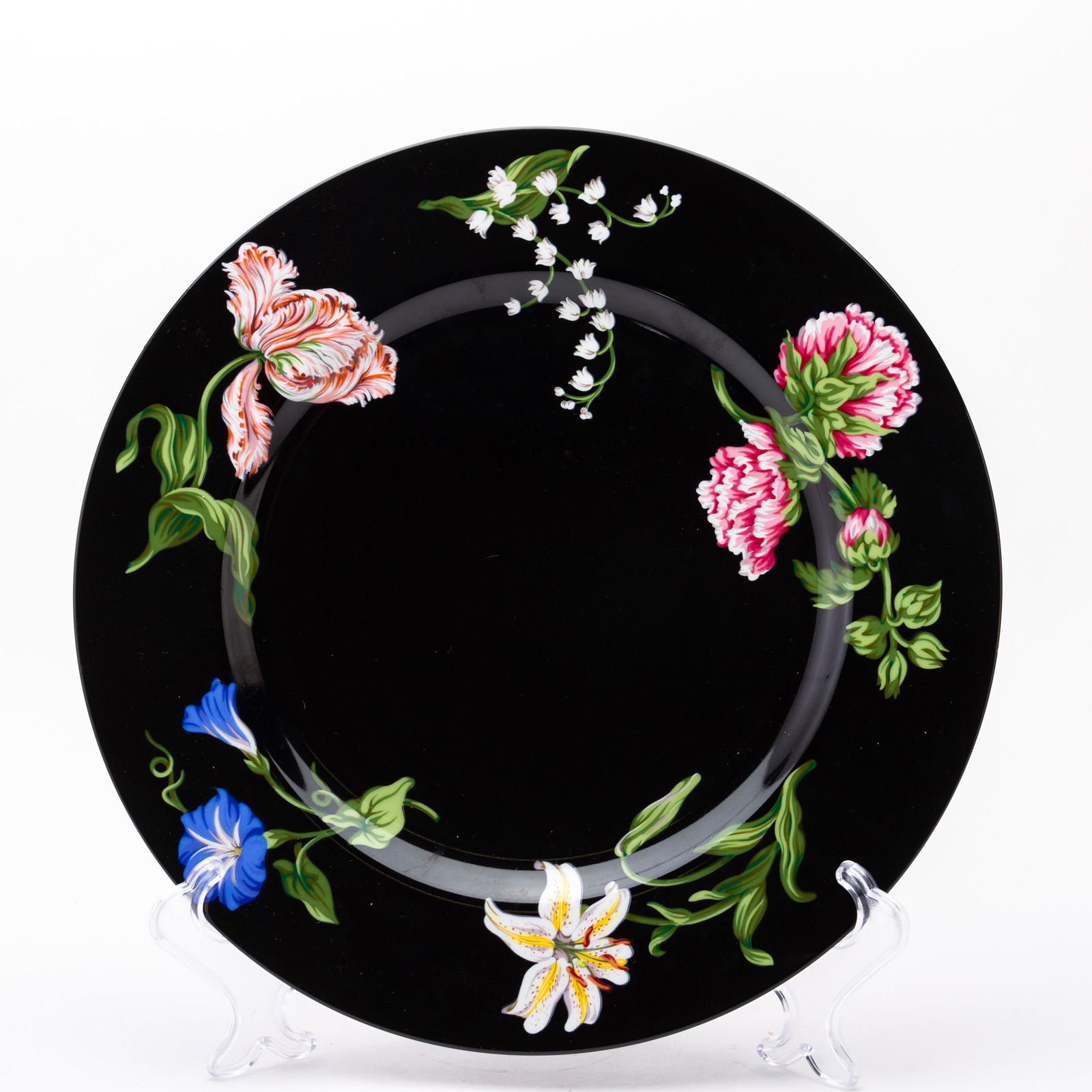 Tiffany & Co. Mrs. Delany's Flowers 黒皿 Tiffany, Mrs Delany's Flowers | Replacements, Ltd.