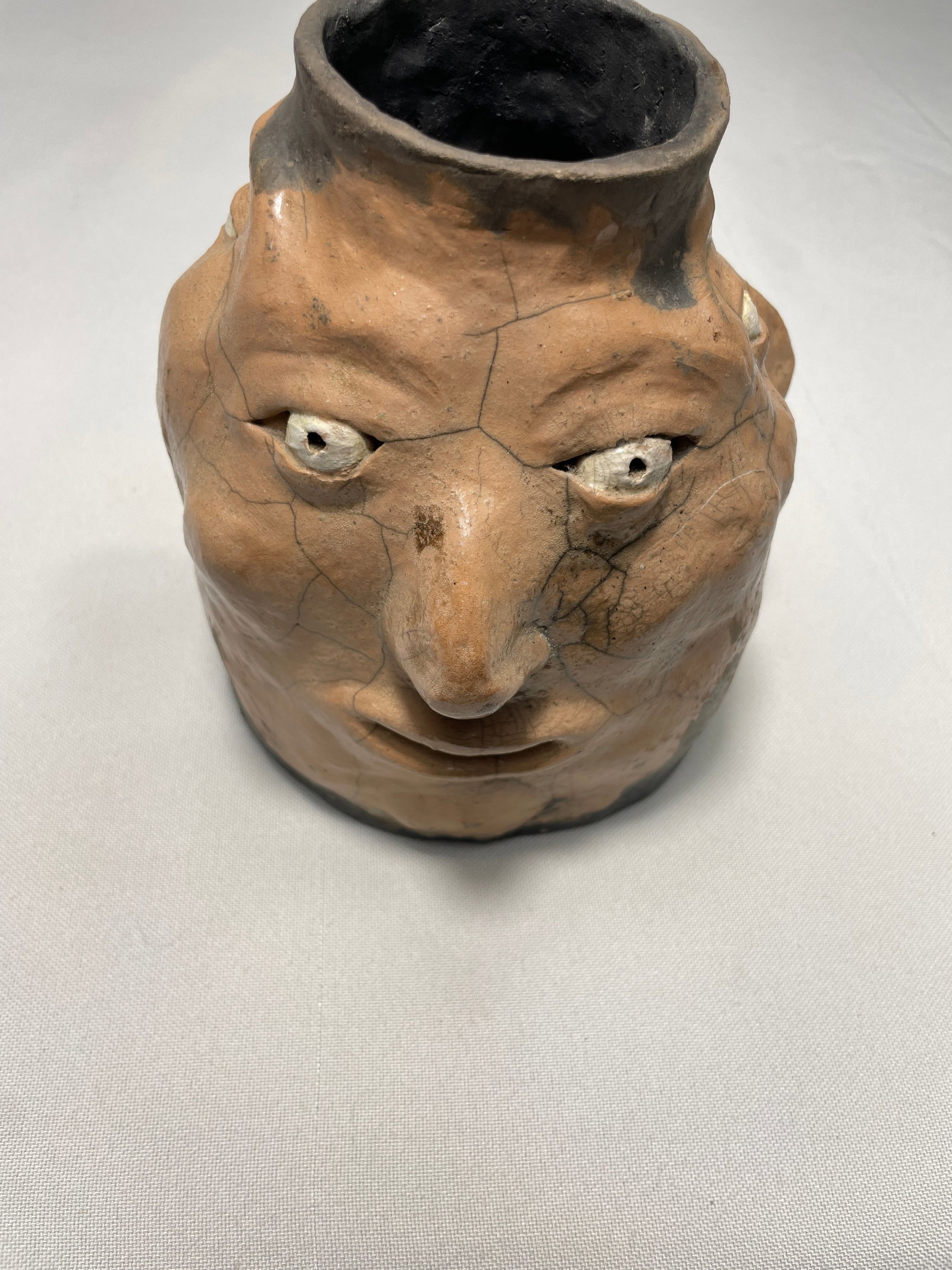 - Ugly Jug Pottery with 3 Faces, Signed (1 of 4)