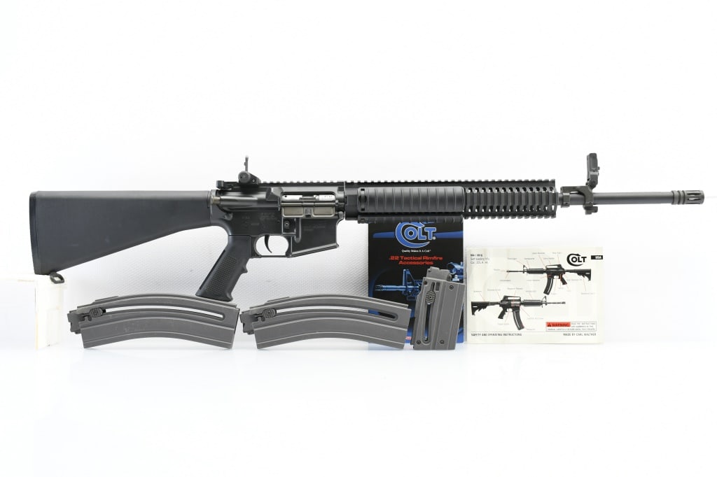 Colt M16 SPR (21"), 22 LR, Semi-Auto (W/ Box), SN - BP072151: Illinois Residents May Not Participate In This Lot (Illinois Banned Item). COLT INFO: The Colt M16 .22 combines the fun and excitement of shooting tactical style ARs with the economy of .22 caliber ri