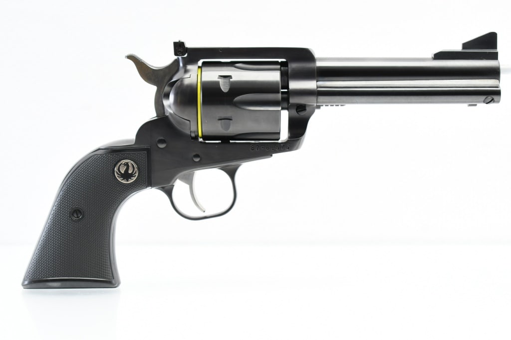 1 Of 500 - Distributor Exclusive Ruger New Blackhawk (4 5/8" Flattop), 41 Mag. (NIB), SN - 87-81576: This 2009 Ruger New Model Blackhawk (with transfer bar) is chambered for .41 Remington Magnum and is a Distributor Exclusive. These guns were custom ordered and distributed solely by Williams Shooters