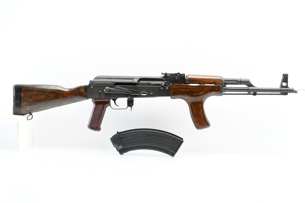 Nodak Spud NDS-3 Romanian AKM - AK-47 (16"), 7.62x39, Semi-Auto, SN -M003880: Illinois Residents May Not Participate In This Lot (Illinois Banned Item). This semi-automatic Romanian AKM style AK-47 rifle is built on a Nodak Spud receiver primarily with original Romanian parts.