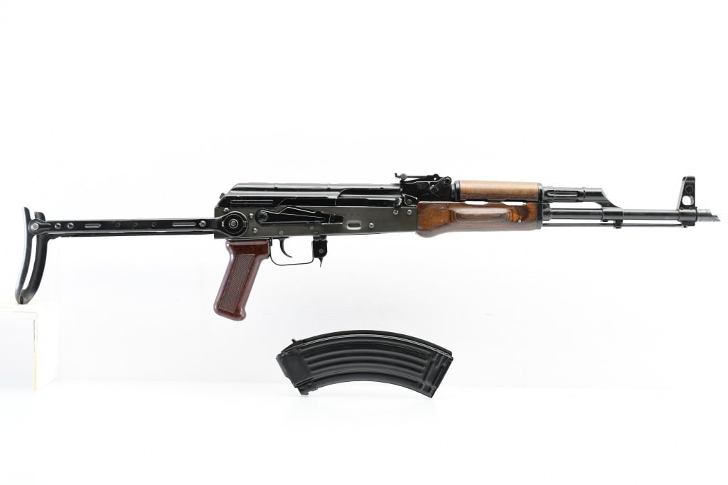 Nodak Spud NDS-1P Polish AKMS - AK-47 (16"), 7.62x39, Semi-Auto, SN - G004094: Illinois Residents May Not Participate In This Lot (Illinois Banned Item). This semi-automatic Polish AKMS style AK-47 rifle is built on a Nodak Spud receiver, primarily with original Polish parts. Th