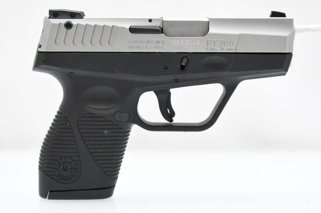 Taurus PT 709 Slim (3"), 9mm Para, Semi-Auto, SN - TEO89449: TAURUS INFO: A highly rated concealed carry pistol, the Taurus 709 Slim is filled with the standard options Taurus is renowned for. Regarded as a sub-compact, the Slim 709 is easily concealable and ca