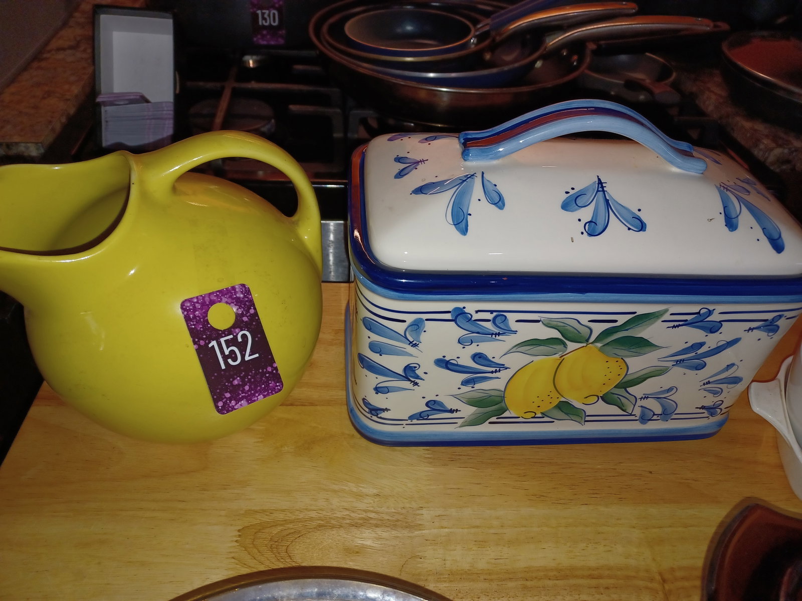 Vintage Hall Pitcher and Pottery Canister: see photos for details