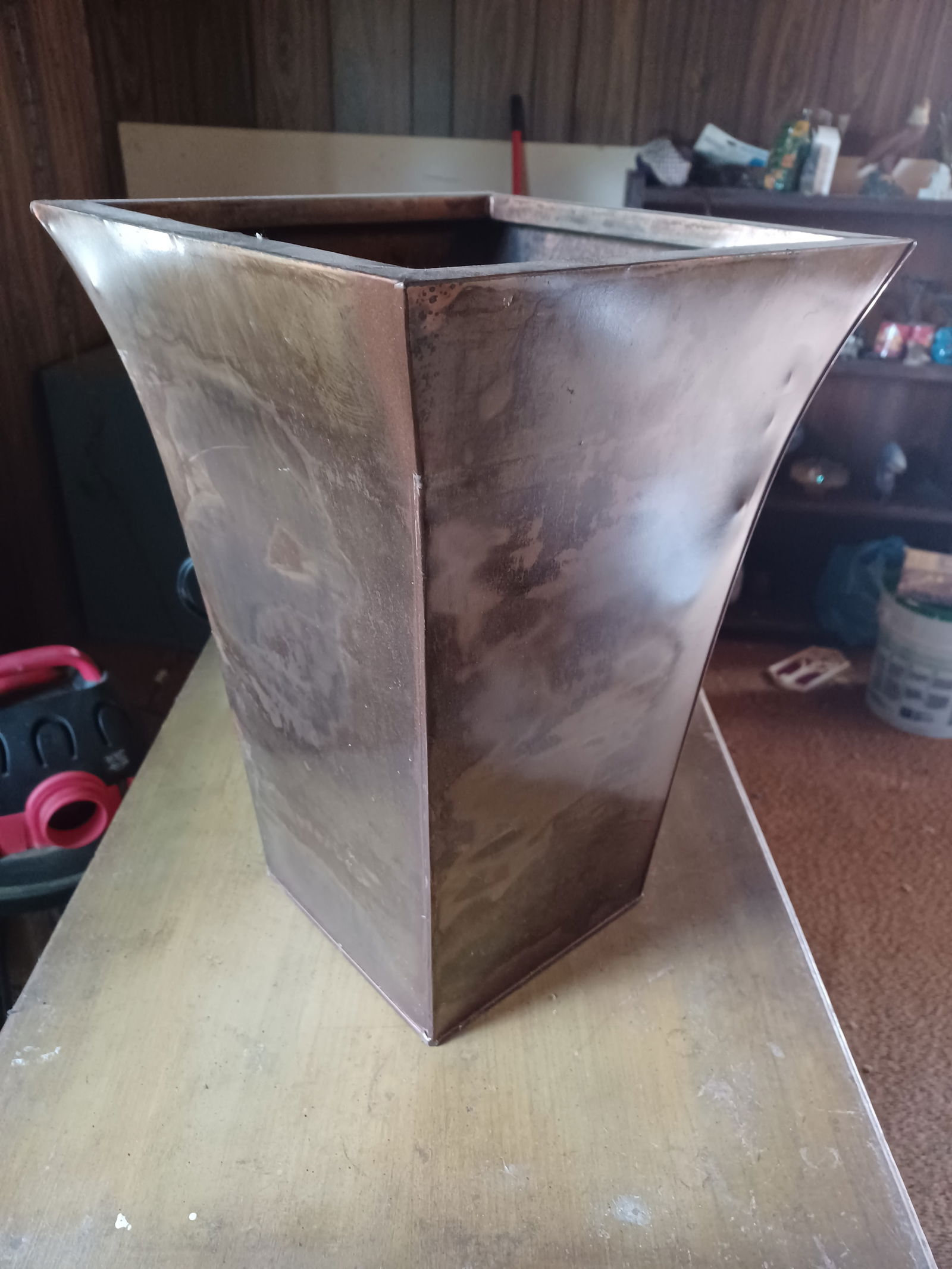Pair of Tin Copper Flashed Planter (1 of 4)