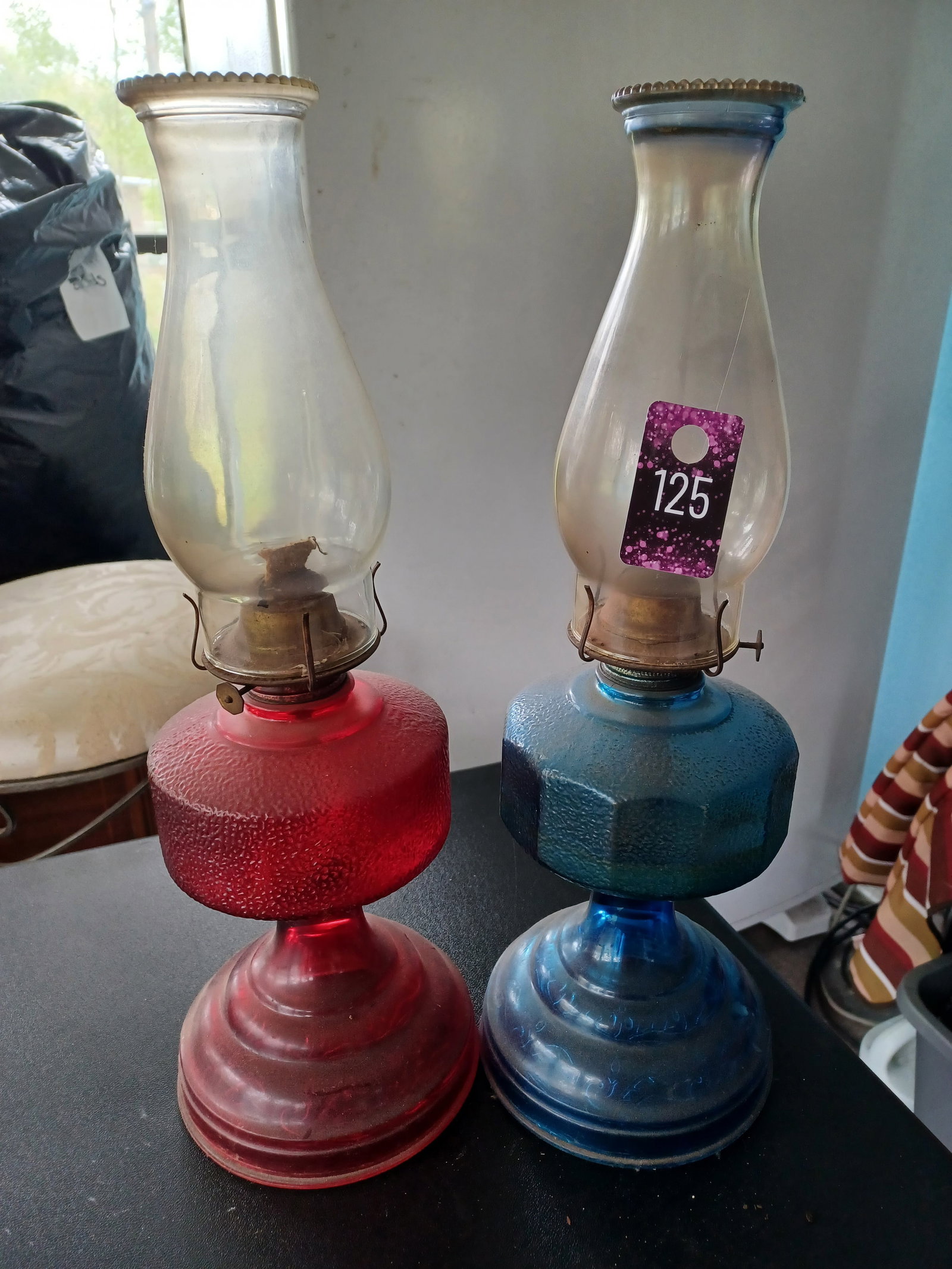 2 Vintage Oil Lamps: see photos for details