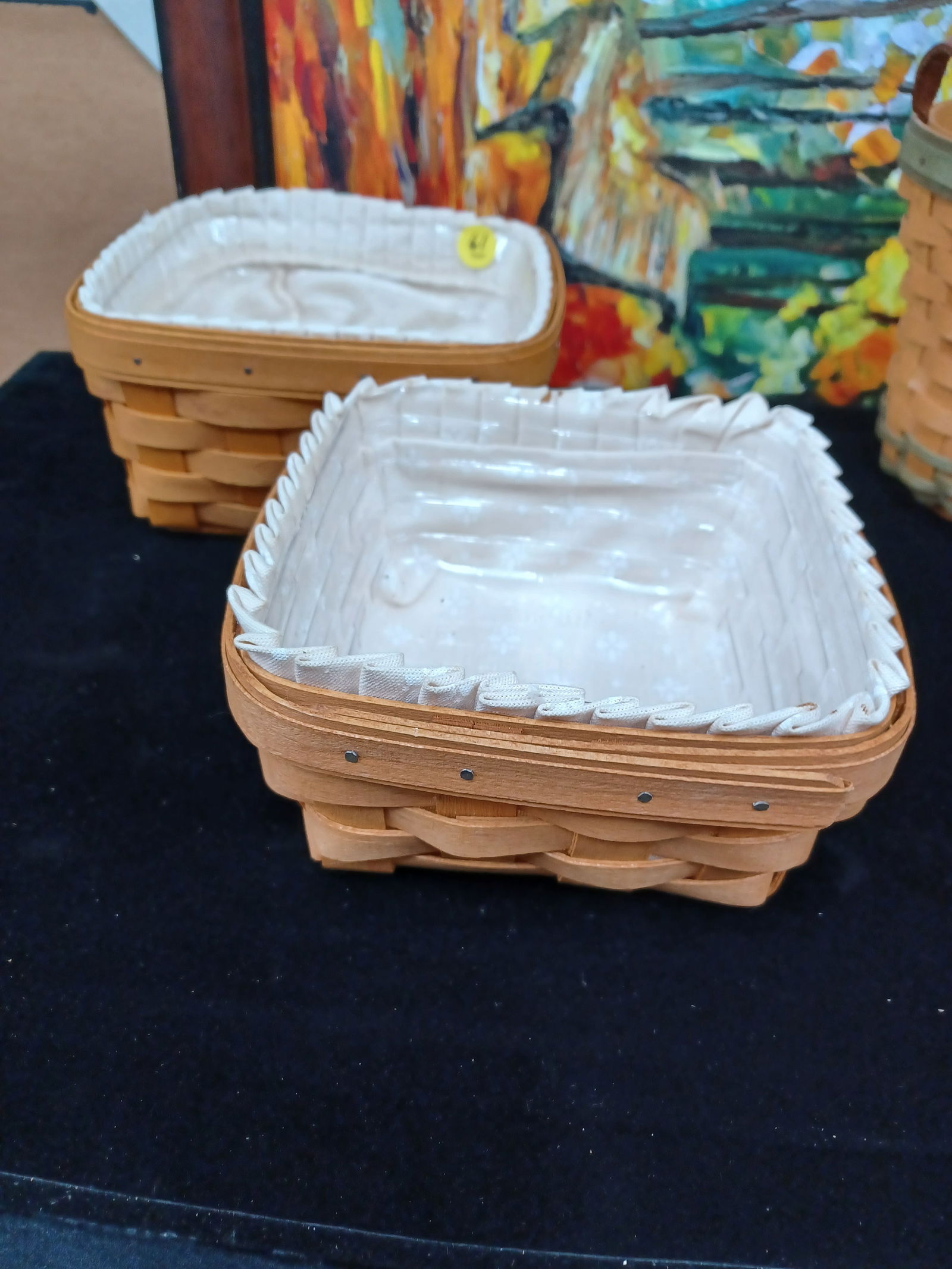 61 Pair of Signed Longaberger Baskets with liners (1 of 3)