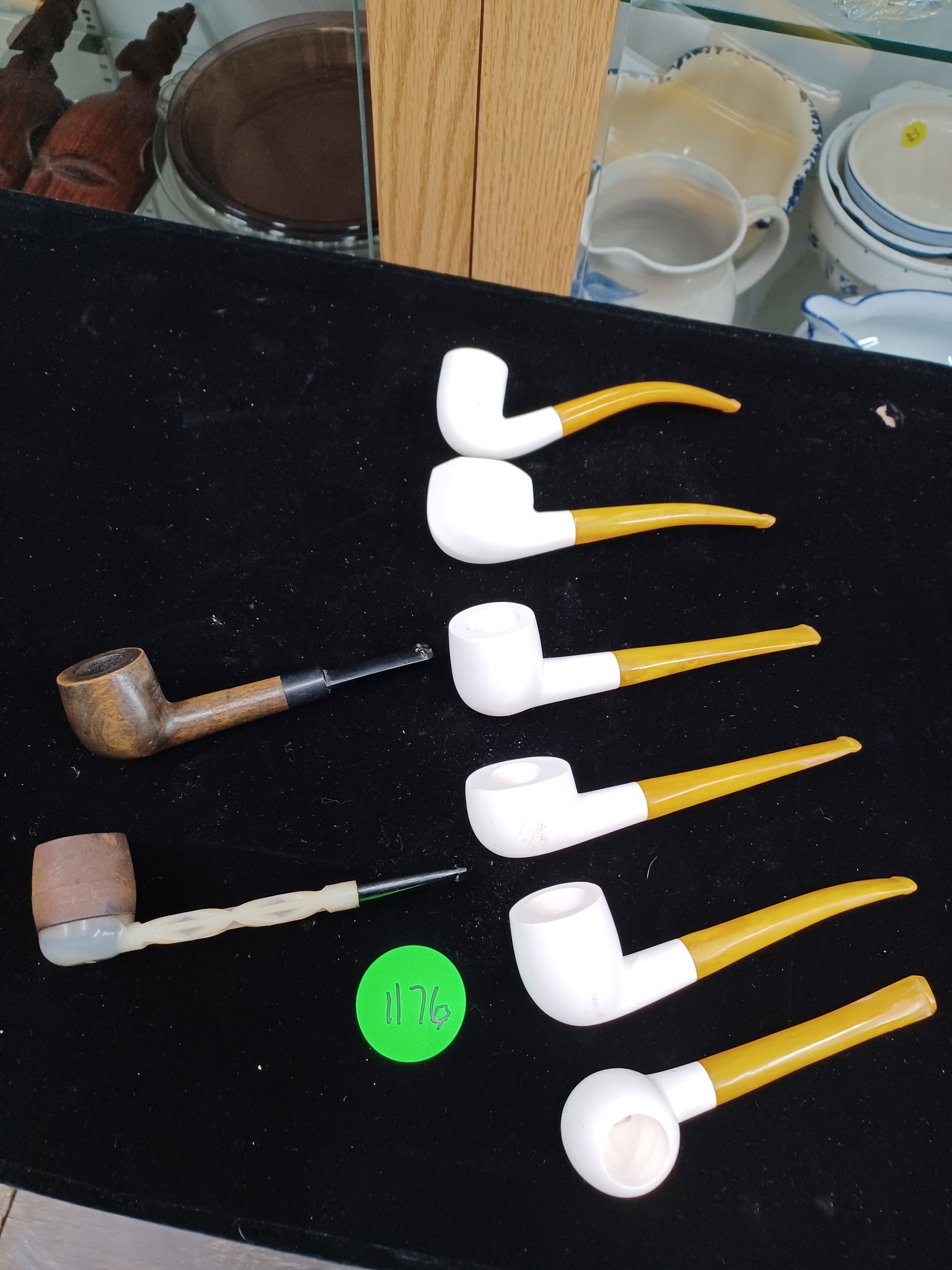 Vintage Lot of 8 Tobacco Pipes/ Meershchaum and Wood (1 of 4)