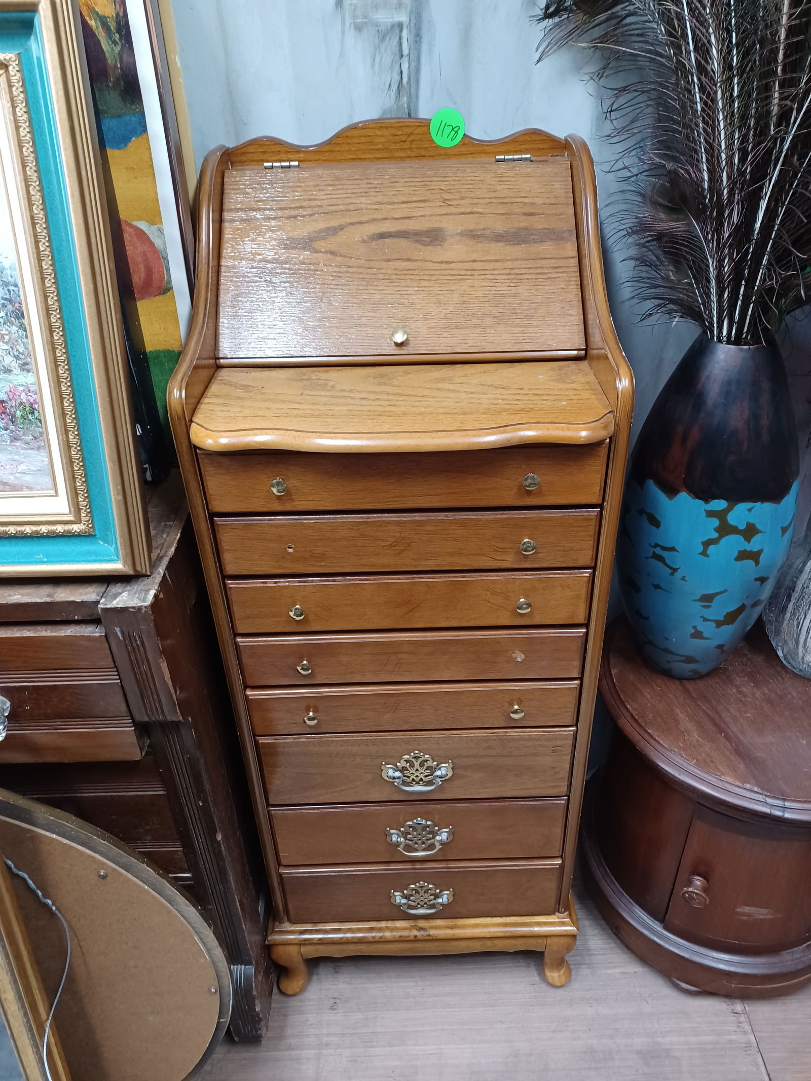 1970's Oak Jewelry Chest/ Project Piece (1 of 6)
