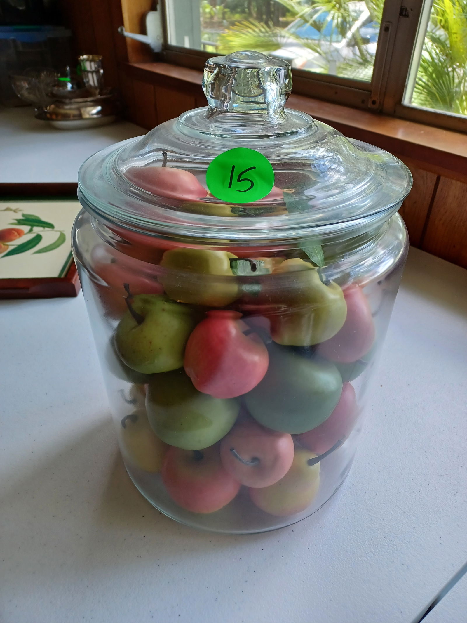 Large General Store Canister Jar with Apples (1 of 3)
