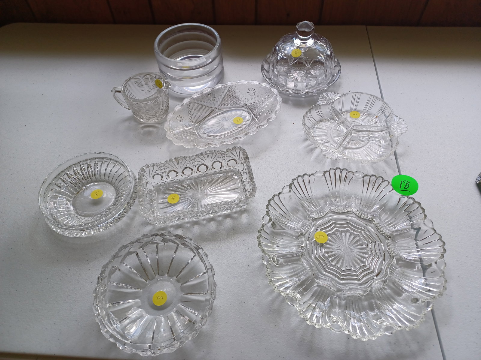 Lot of 9 Vintage Glass Serving Pieces (1 of 6)