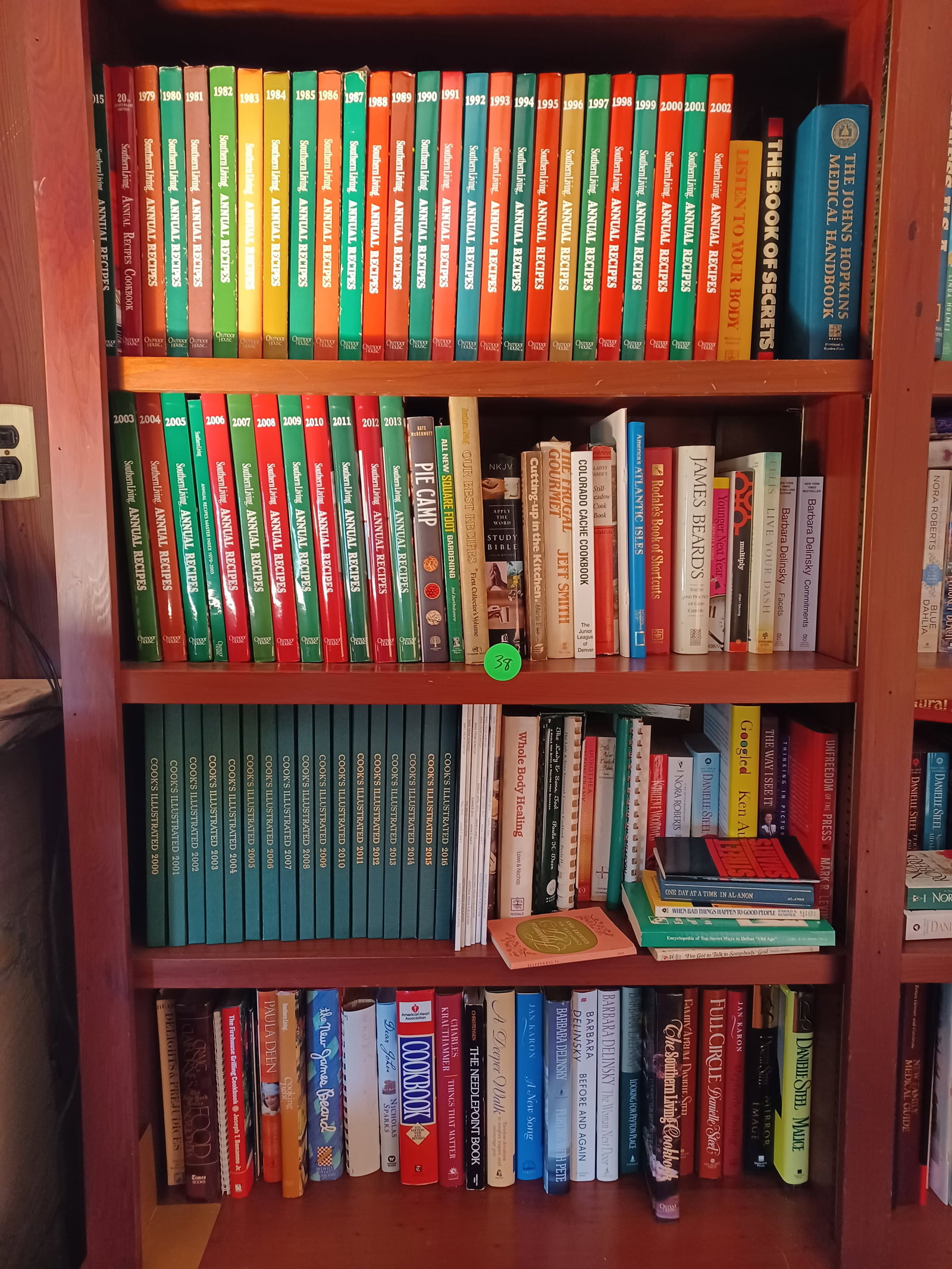 4 Shelves of Books & Cookbooks / Left Side of Bookcase (1 of 3)