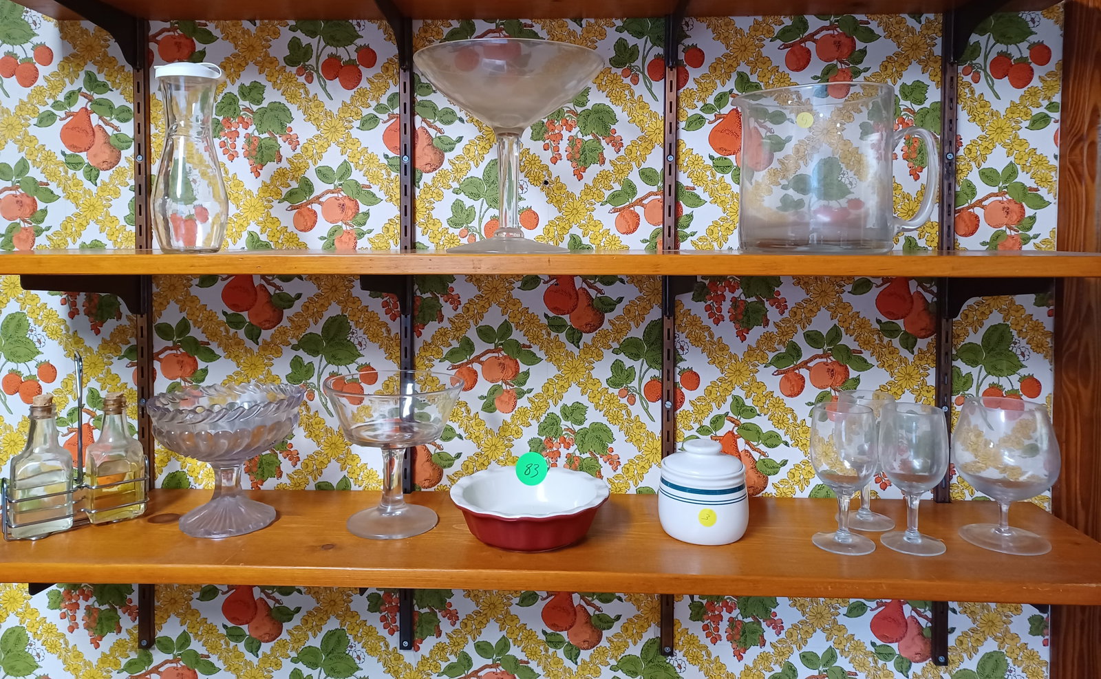 Lot of Shelf Contents Misc Glassware & Pottery (1 of 5)