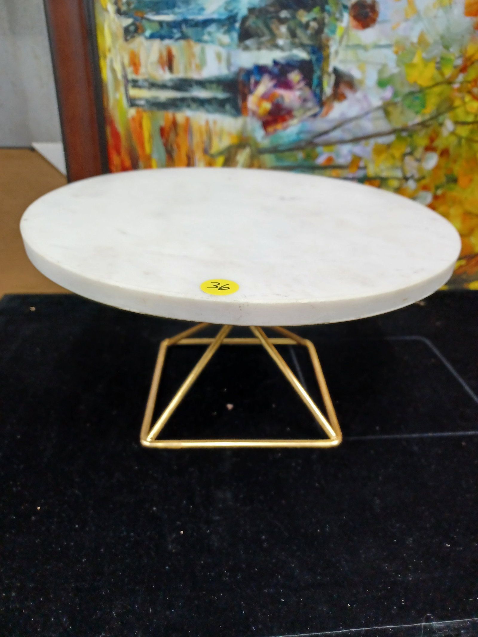 Marble and Gold Cake Stand: See photos for details