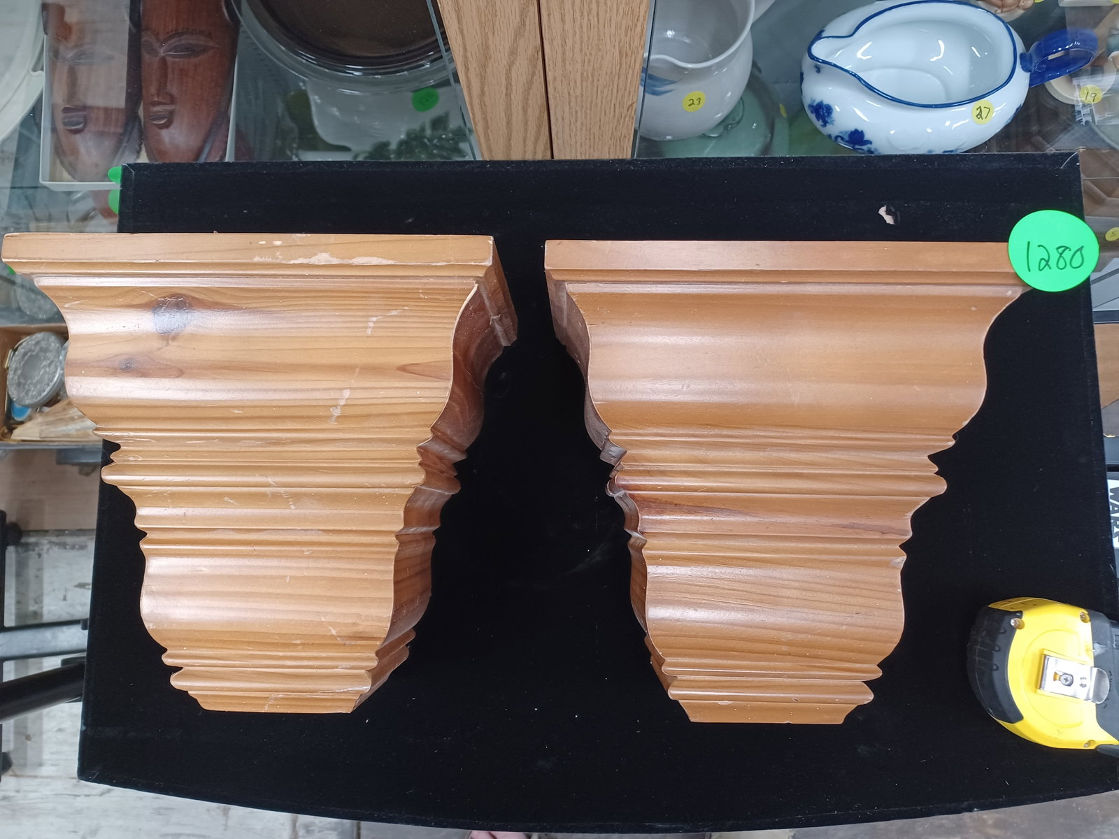 Pair of Solid Pine Vall Shelves: see photos for details