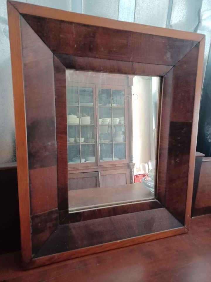 Vintage 1800's Small Mahogany Wall Mirror: See Photos for details