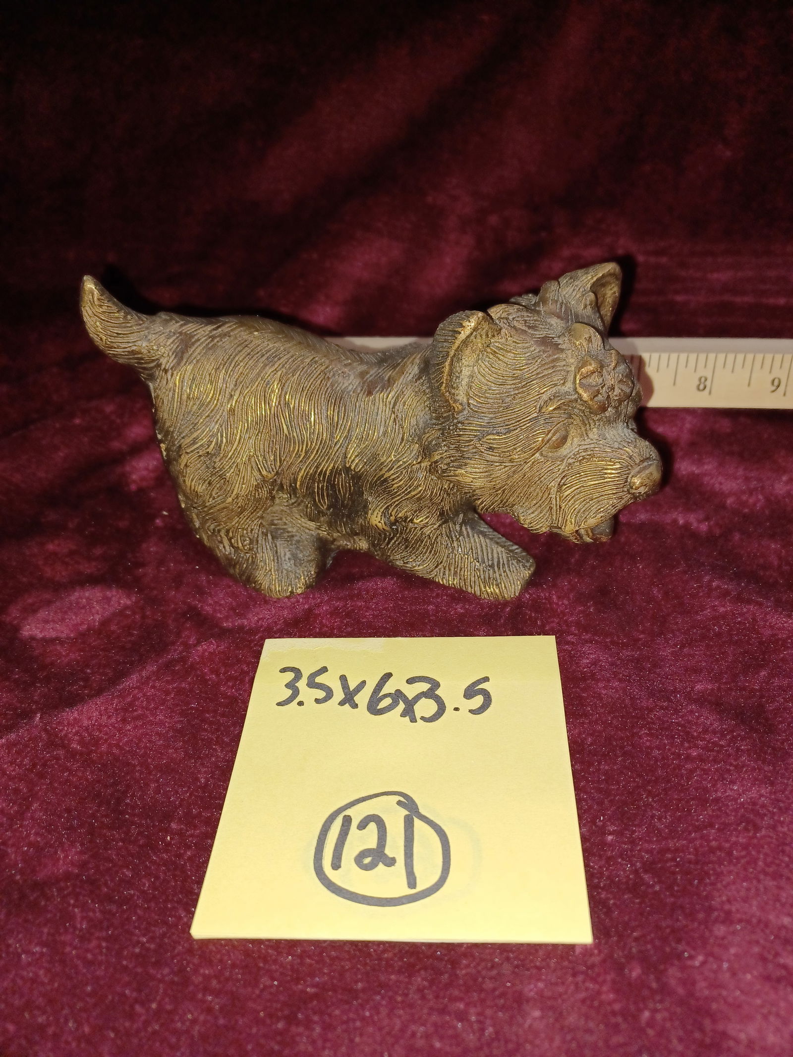Vintage Brass Dog Statue (1 of 6)