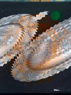 Vintage Hand Forged Copper Wall Plate: See photos for details