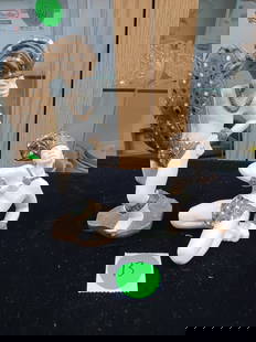 Vintage Chalkware Figures African Tribesman by National Statuary Co: See photos for details