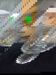 Vintage Large Pedestal Serving Bowl: See photos for details