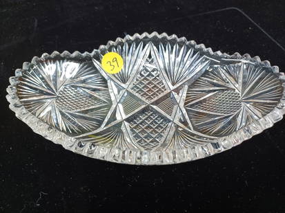 Vintage Cut Crystal Serving Piece: See photos for details