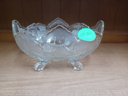 Vintage Mid Century Jeanette Lombardi Footed Fruit Bowl: see photos for details