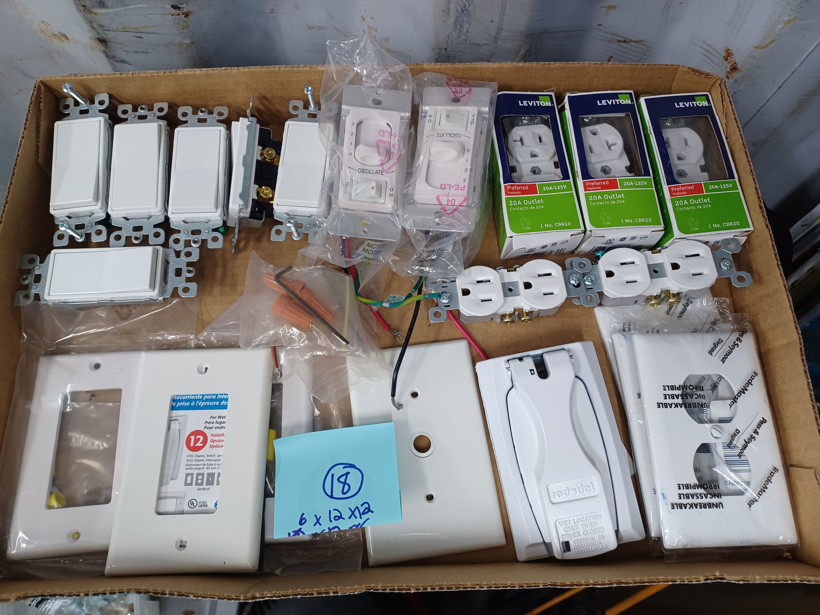 Lot of NEW Electric Outlet and switches and covers (1 of 6)