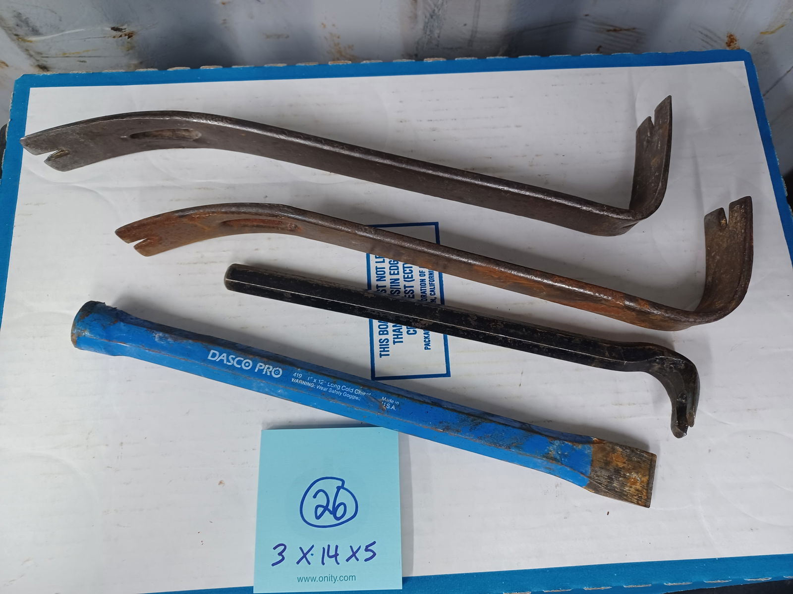Lot of Pry Bars and Large Chisel (1 of 3)