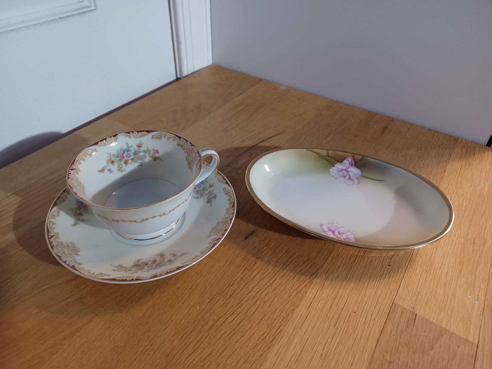 Lot of Vintage Porcelain German Plate & Noritake Cup & Saucer (1 of 6)