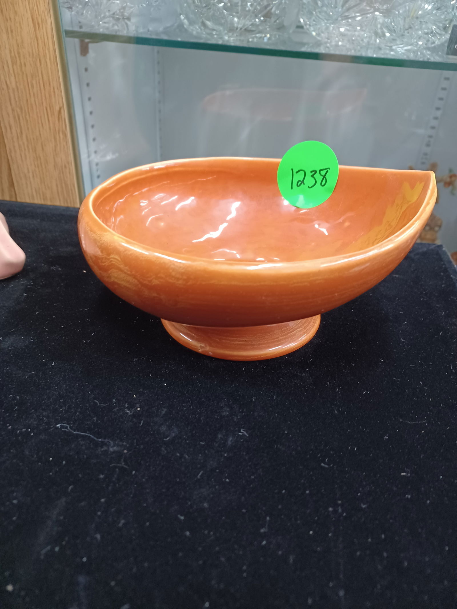 Vintage McCoy Mide Century Modern Orange Pottery Planter (1 of 4)
