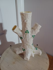 Vintage Belleek Irish Porcelain Tree Vase