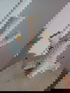 Vintage Belleek Irish Porcelain Tree Vase: Vintage Belleek Irish Porcelain Tree Vase