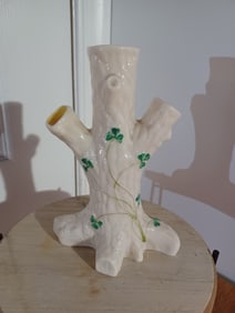 Vintage Belleek Irish Porcelain Tree Vase