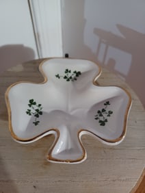 Vintage Carrigaline Irish Pottery Shamrock Tray