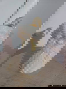 Vintage Belleek Irish Porcelain Maiden Creamer: Vintage Belleek Irish Porcelain Maiden Creamer