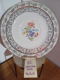 Vintage Atlas China Platter 22kt Gold Trim