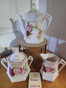 Vintage German Porcelain Tea Pot Set