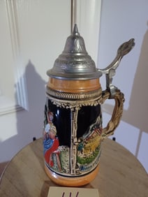Vintage West German Lidded Stein