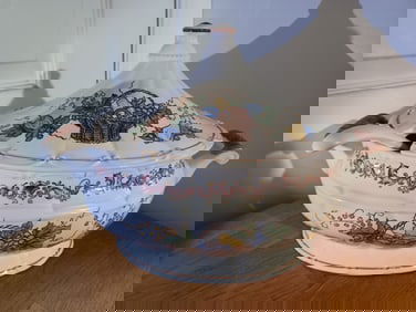 Vintage Porcelain Turene with Laddle