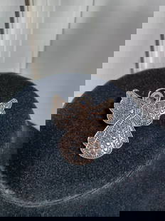 Marcasite Angel Pin marked FAF: Marcasite Angel Pin marked FAF