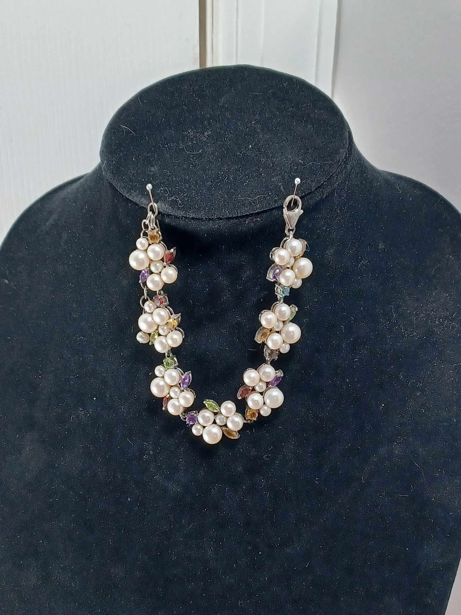 Vintage Sterling Rhinestone Bracelet (1 of 6)