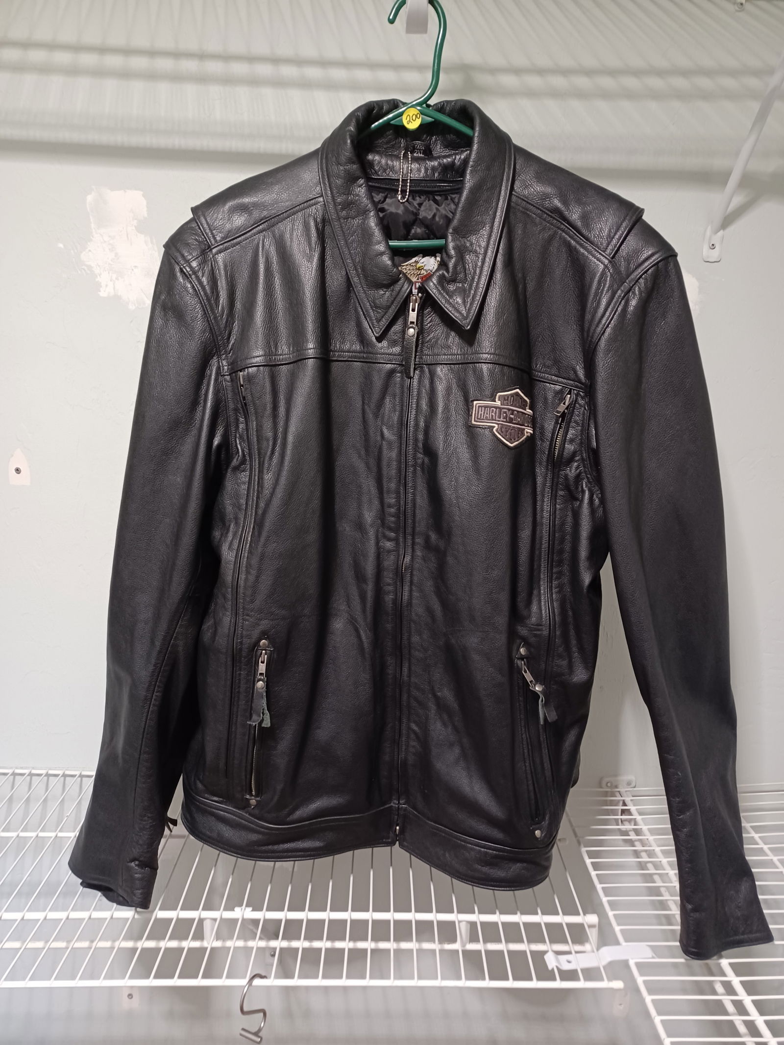 Black Leather Harley Davidson Biker Jacket Size XXL (1 of 8)