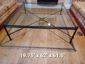 Stunning Wrought Iron & Glass Statement Coffee Table