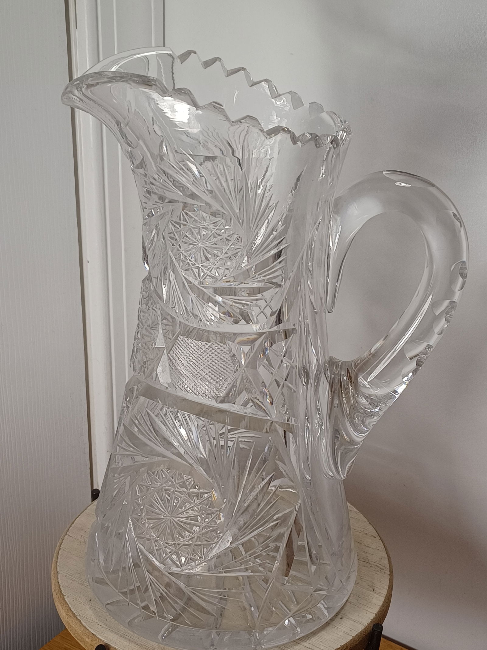Vintage Cut Crystal Water Pitcher (1 of 9)