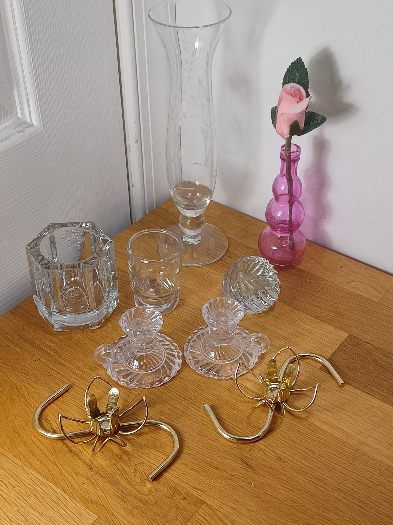 Bud Vase & Candle Holder Lot: Bud Vase & Candle Holder Lot