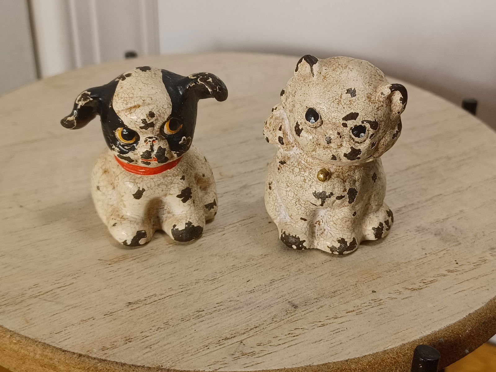 Vintage Hand Painted Cast Iron Puppy & Kitten (1 of 6)