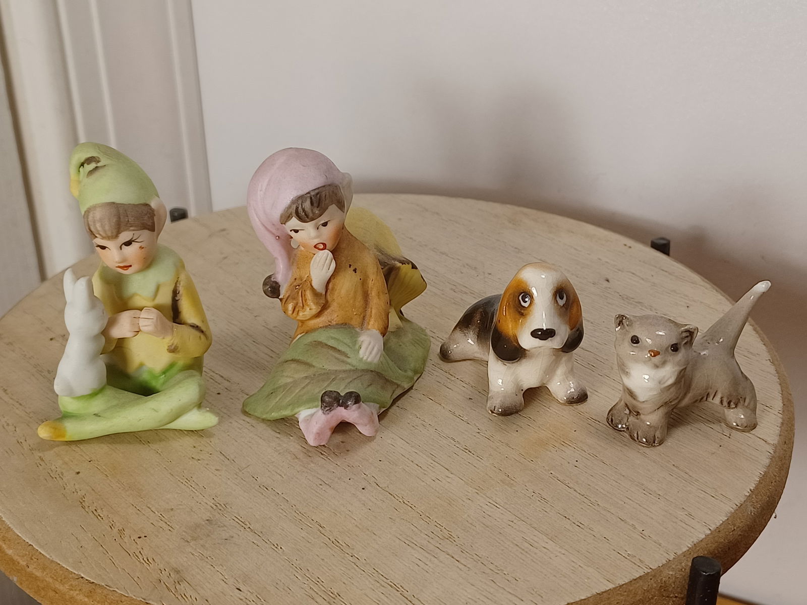 Vintage Lot Figurines/ Elfs & Puppy & Kitten (1 of 7)
