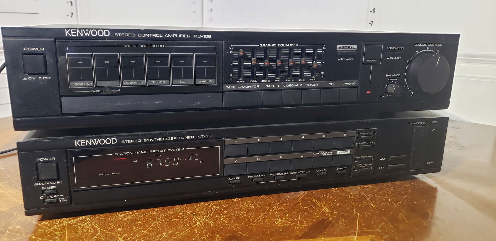 Kenwood amp & tuner, paired (1 of 2)