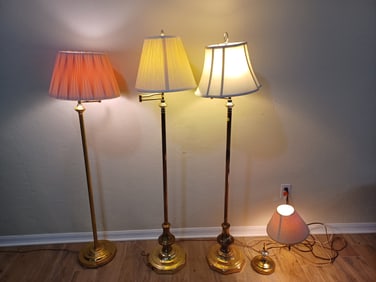Lot of Floor Lamps and Desk Lamp