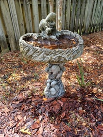 Concrete Squirrel Bird bath